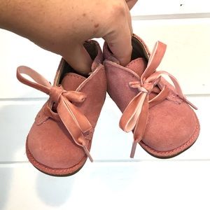 Pink Suede Baby Boots